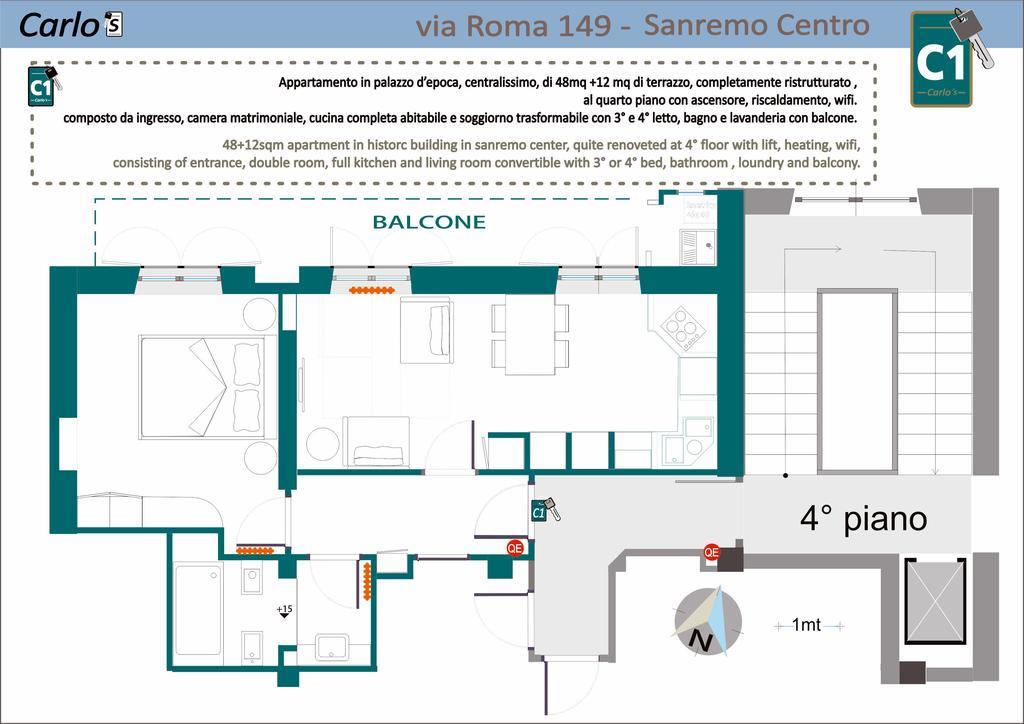 Carlo'S B149C - Sanremo Center Suite - Da Carlo - Luaran gambar